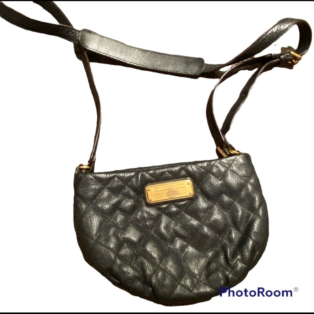 Authentic Marc by Marc Jacobs Black Quilted Small Crossbody Handbag